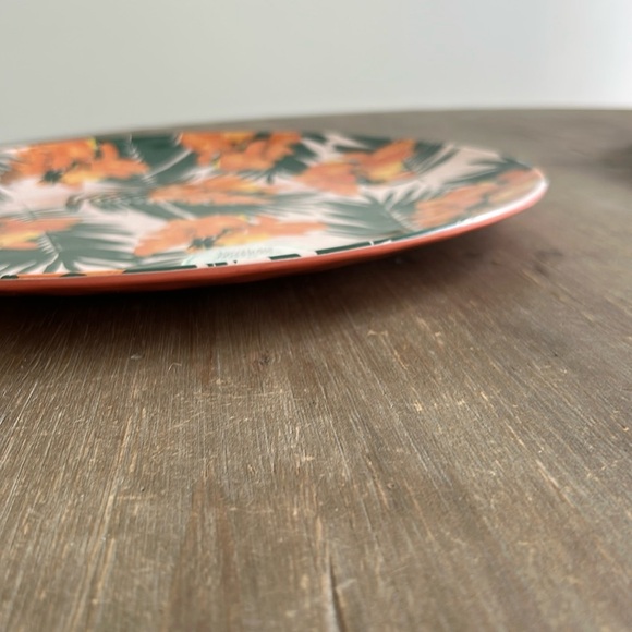 Indigo Unbreakable 14” Large Floral Plates/Tray Set of 4 - Picture 9 of 10